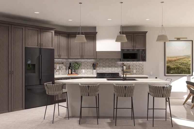 Architectural House Design - Interior - Kitchen 1 for Farmhouse House Plan #455-211 - 3 bed, 3 bath