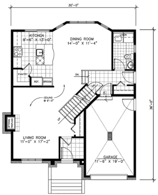 European Floor Plan - Main Floor Plan #138-287