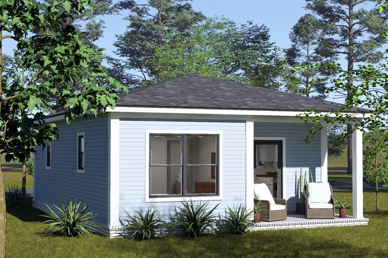 House Blueprint - Exterior - Other Elevation 3 for Modern House Plan #513-2452 - 2 bed, 1 bath