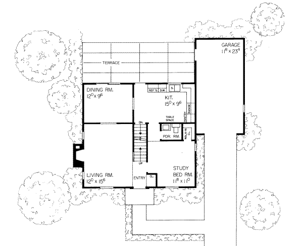 Colonial Floor Plan - Main Floor Plan #72-317