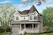 Victorian Style House Plan - 3 Beds 1.5 Baths 1452 Sq/Ft Plan #25-2172 