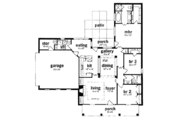 European Style House Plan - 3 Beds 2 Baths 1595 Sq/Ft Plan #36-322 
