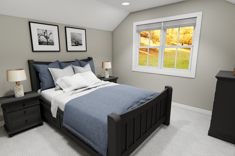 House Blueprint - Interior - Bedroom 2 for Bungalow House Plan #51-1405 - 3 bed, 2 bath