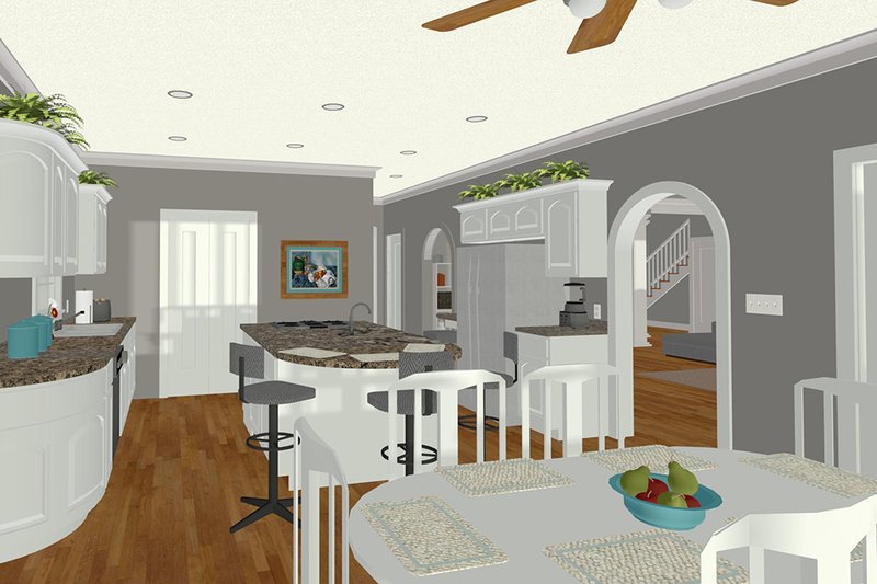 House Blueprint - Interior - Kitchen 1 for Craftsman House Plan #56-719 - 4 bed, 4.5 bath