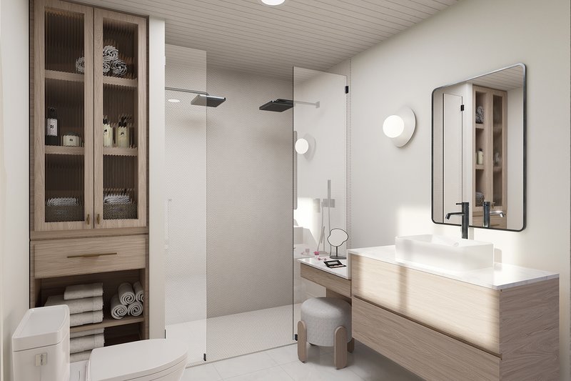 Architectural House Design - Interior - Bathroom for Modern House Plan #23-2865 - 3 bed, 1.5 bath