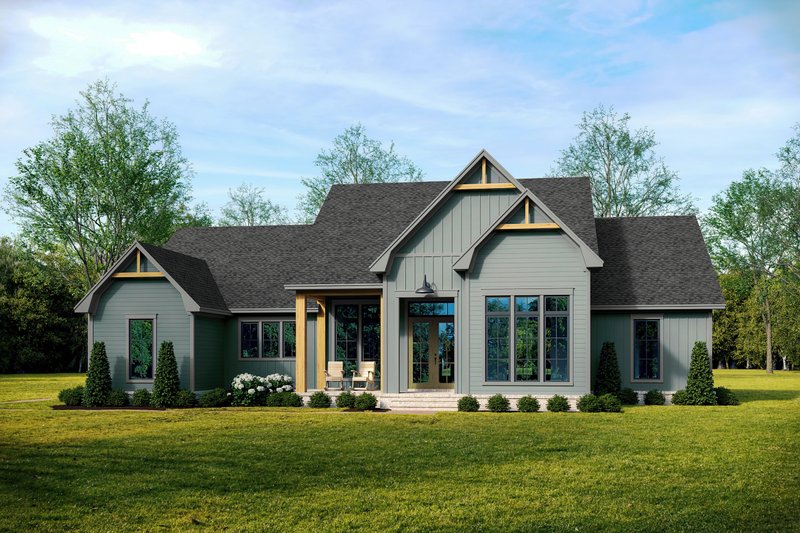 Architectural House Design - Exterior - Front Elevation 8 for Farmhouse House Plan #430-329 - 3 bed, 2.5 bath