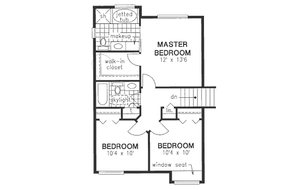 Traditional Floor Plan - Upper Floor Plan #18-9506