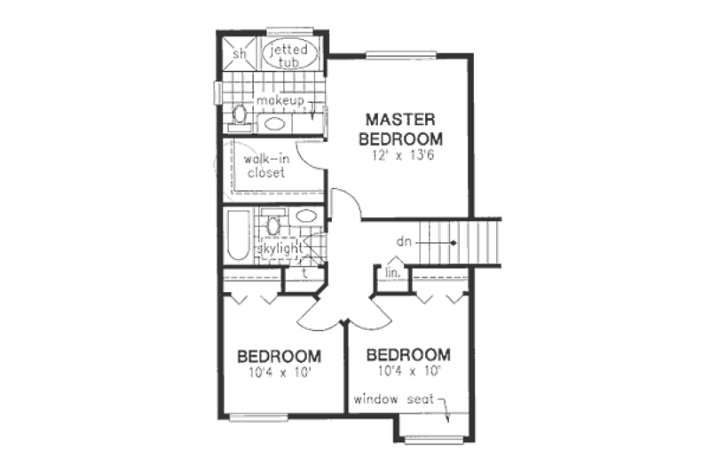 Home Plan - Floor Plan - Upper Floor for Traditional House Plan #18-9506 - 3 bed, 2 bath
