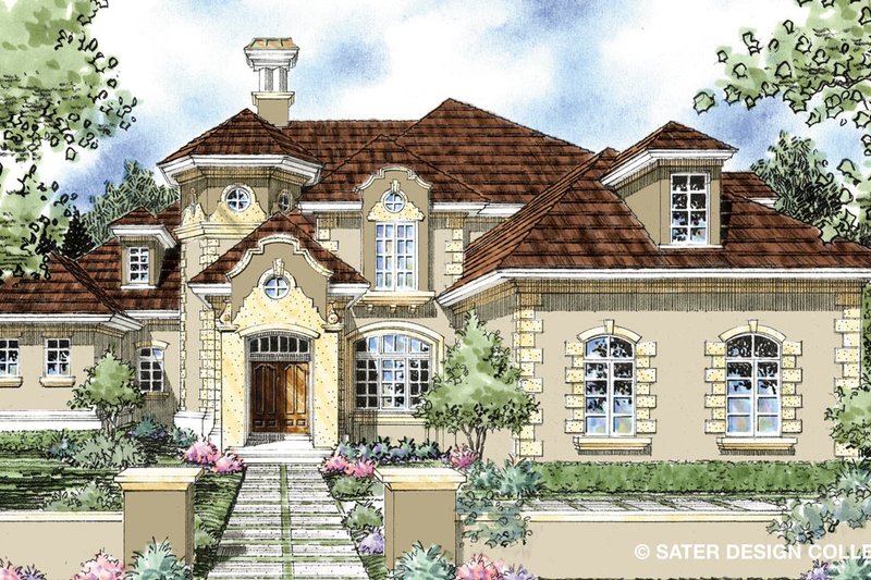 Architectural House Design - Mediterranean Exterior - Front Elevation Plan #930-274