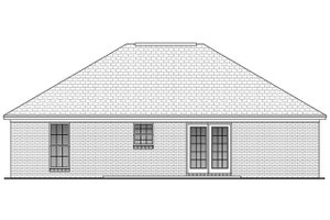 Exterior - Rear Elevation for Traditional House Plan #430-2 - 2 bed, 1 bath