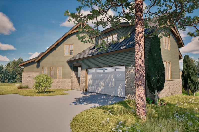 House Blueprint - Exterior - Other Elevation for Farmhouse House Plan #80-224 - 4 bed, 3 bath