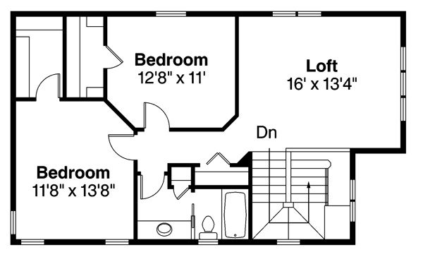 Home Plan - Traditional Floor Plan - Upper Floor Plan #124-877