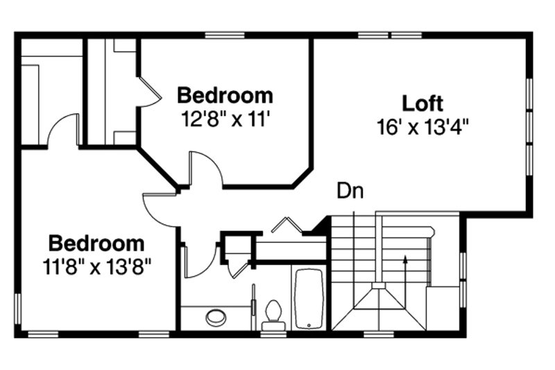 Architectural House Design - Floor Plan - Upper Floor for Traditional House Plan #124-877 - 3 bed, 2.5 bath