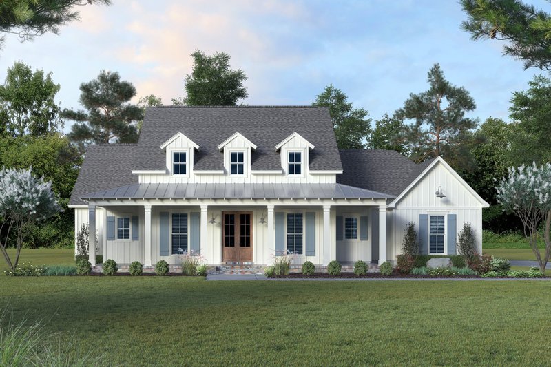 House Blueprint - Farmhouse Exterior - Front Elevation Plan #1074-94