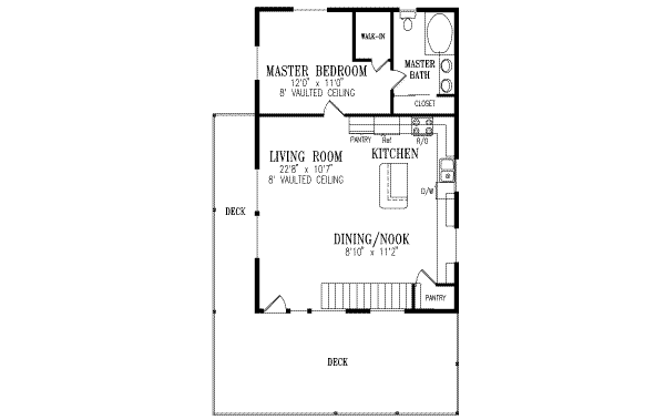 House Design - Traditional Floor Plan - Upper Floor Plan #1-184