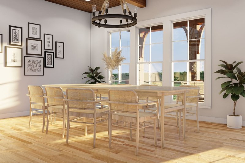 Architectural House Design - Interior - Dining Room 1 for European House Plan #17-2483 - 3 bed, 2 bath