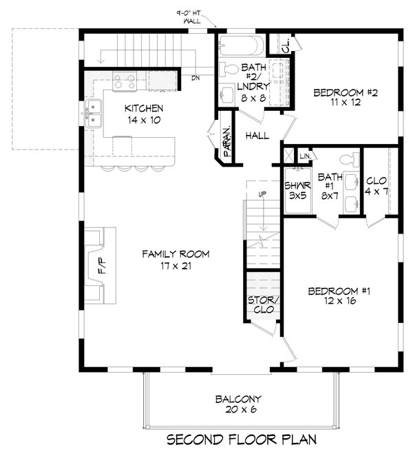 House Design - Contemporary Floor Plan - Upper Floor Plan #932-502