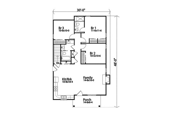 Ranch Floor Plan - Main Floor Plan #22-614
