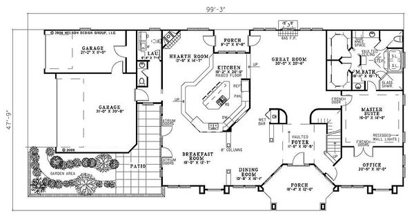 House Design - Ranch Floor Plan - Main Floor Plan #17-2273