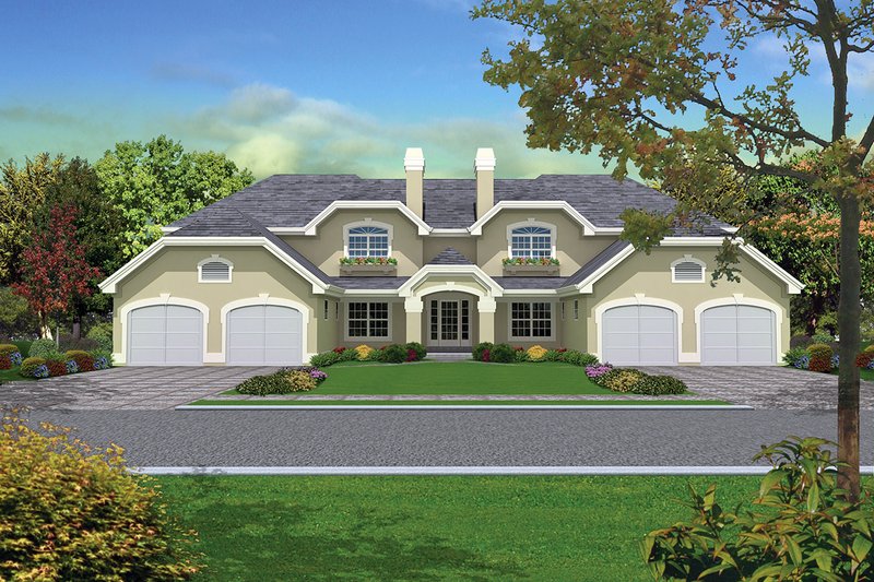 Architectural House Design - European Exterior - Front Elevation Plan #57-144