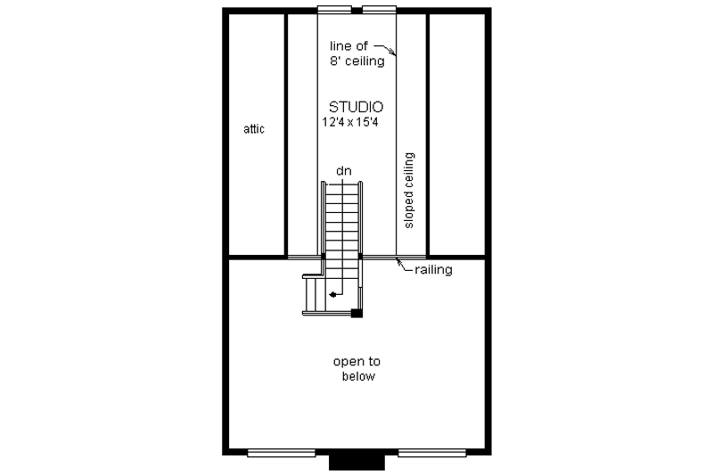 Home Plan - Floor Plan - Upper Floor for Modern House Plan #18-284 - 3 bed, 1 bath