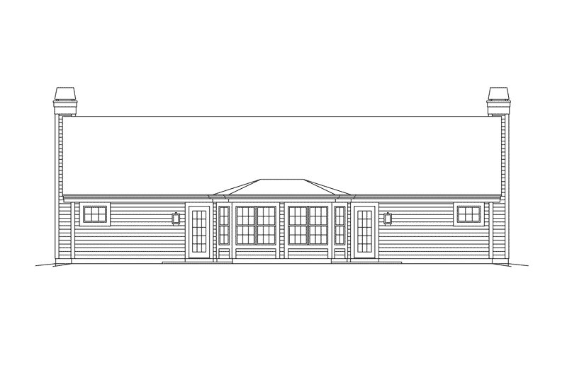 Dream House Plan - Exterior - Rear Elevation for Craftsman House Plan #57-685 - 2 bed, 2 bath