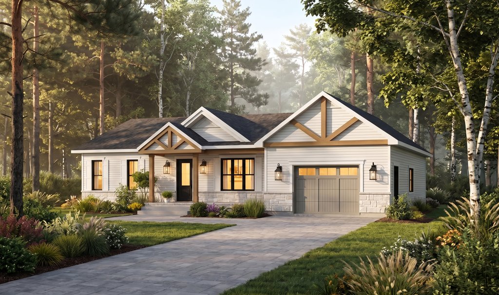 Exterior - Front Elevation 2 for Ranch House Plan #23-2653 - 2 bed, 1 bath