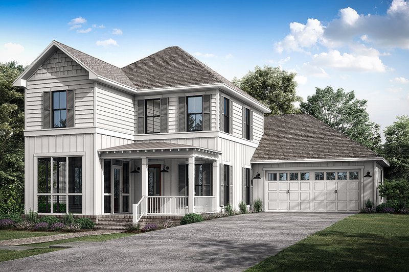 Architectural House Design - Exterior - Front Elevation 1 for Farmhouse House Plan #430-275 - 3 bed, 2.5 bath