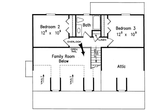 Home Plan - Country Floor Plan - Upper Floor Plan #927-36
