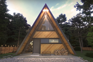 Dream House Plan - Cabin Exterior - Front Elevation Plan #1086-1