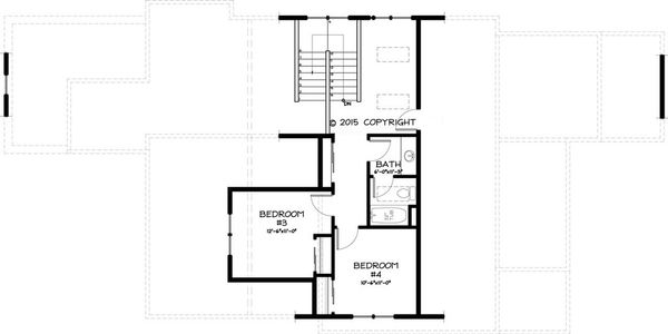 Craftsman Floor Plan - Upper Floor Plan #895-44