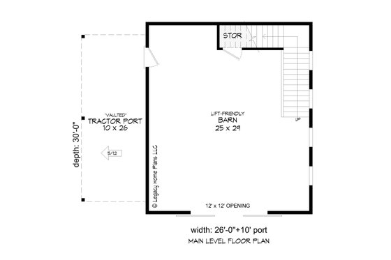Floor Plan - Main Floor for Traditional House Plan #932-746, 0 bath