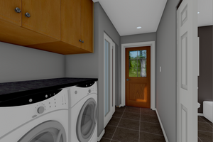 Interior - Laundry for Cottage House Plan #126-178 - 1 bed, 1 bath