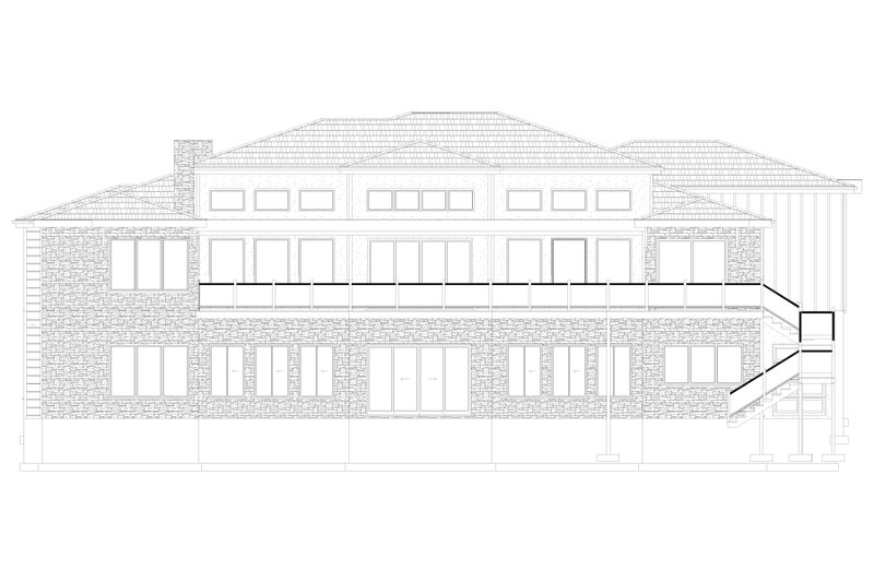 Home Plan - Exterior - Rear Elevation 3 for Craftsman House Plan #1060-431 - 4 bed, 6 bath