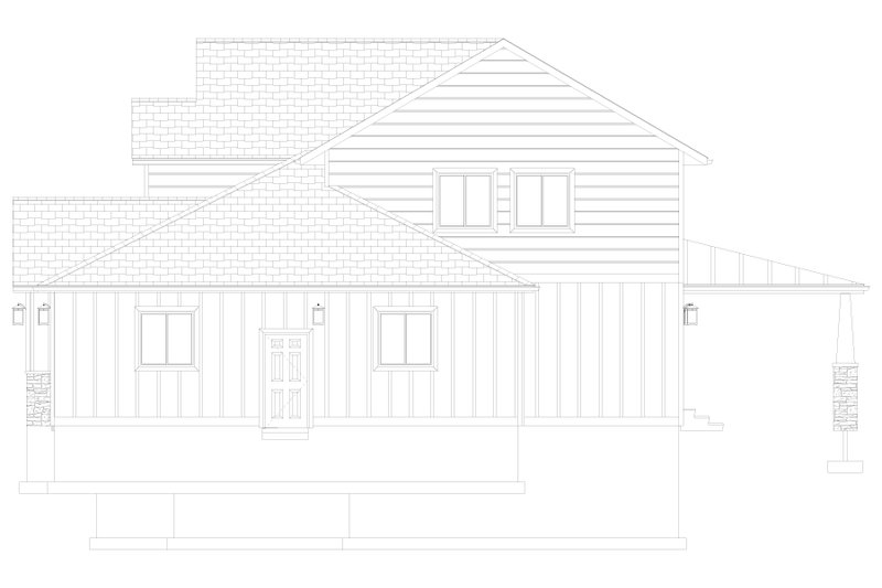House Design - Exterior - Other Elevation for Craftsman House Plan #1060-215 - 4 bed, 2.5 bath