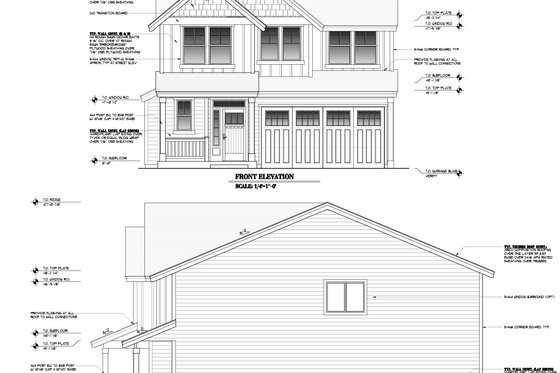Exterior - Other Elevation for Craftsman House Plan #53-494 - 4 bed, 2.5 bath