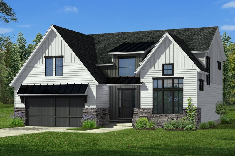 Dream House Plan - Farmhouse Exterior - Front Elevation Plan #1057-35