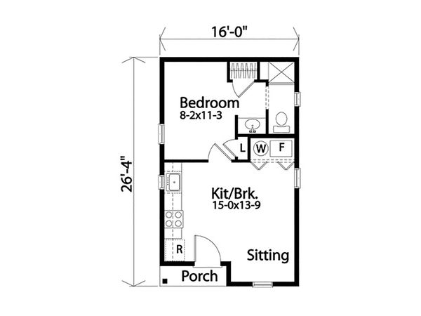 House Design - Cottage Floor Plan - Main Floor Plan #22-609