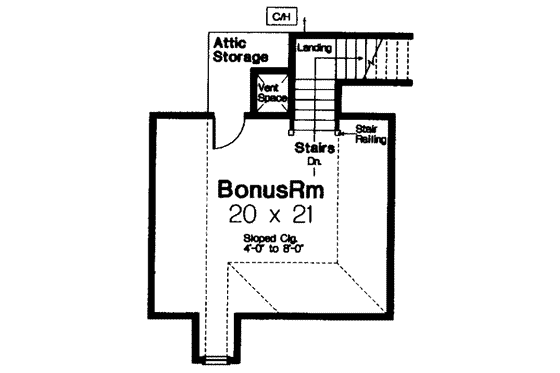 Floor Plan - Other Floor for European House Plan #310-257 - 4 bed, 3 bath