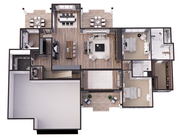 Farmhouse Floor Plan - Main Floor Plan #51-1235