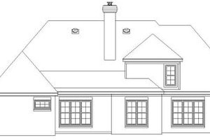 Exterior - Rear Elevation for European House Plan #81-1170 - 4 bed, 3.5 bath