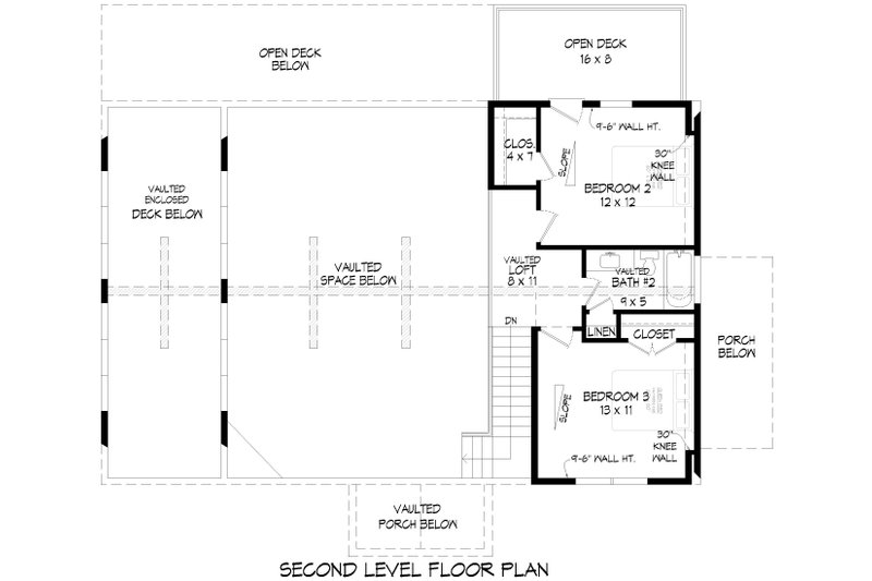 Home Plan - Floor Plan - Upper Floor for Country House Plan #932-982 - 4 bed, 3.5 bath