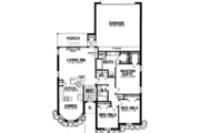 European Style House Plan - 3 Beds 2 Baths 1385 Sq/Ft Plan #40-261 