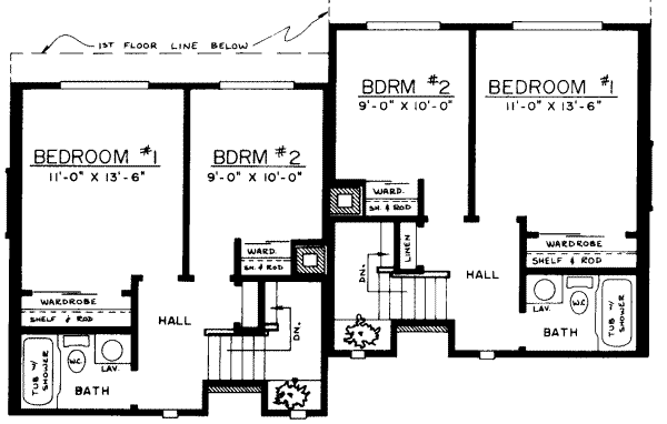 Floor Plan - Upper Floor Plan #303-421