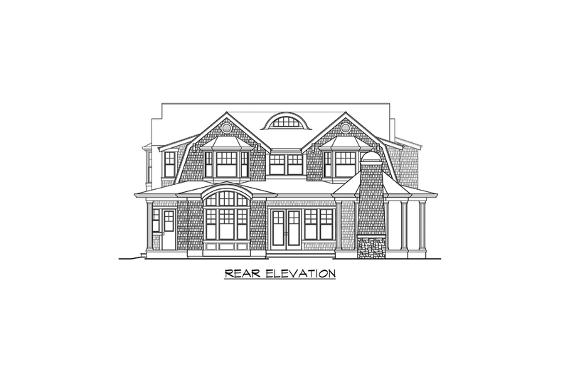 Dream House Plan - Exterior - Other Elevation 2 for Colonial House Plan #132-172 - 4 bed, 4.5 bath