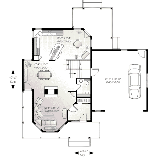 House Plan Design - Victorian Floor Plan - Main Floor Plan #23-601