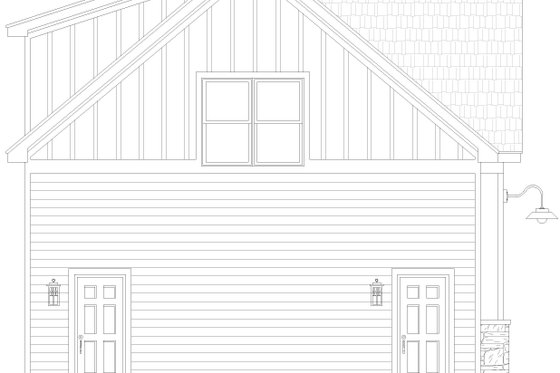 Exterior - Other Elevation for Farmhouse House Plan #932-1043 - 1 bed, 1 bath