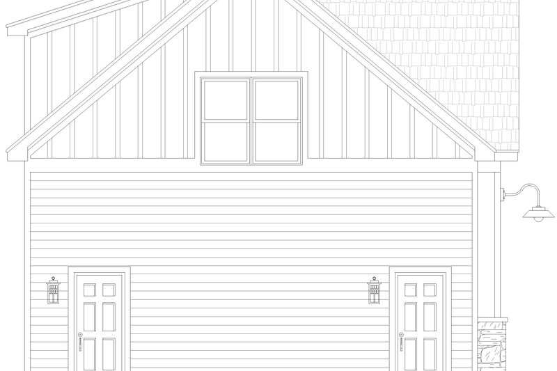 House Plan Design - Exterior - Other Elevation for Farmhouse House Plan #932-1043 - 1 bed, 1 bath