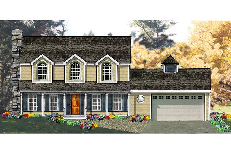 Architectural House Design - Country Exterior - Front Elevation Plan #3-249