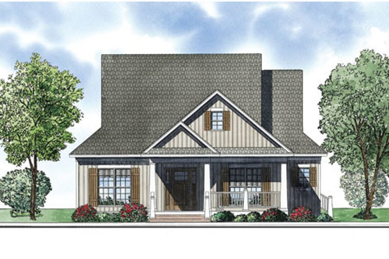 Home Plan - Bungalow Exterior - Front Elevation Plan #17-2410